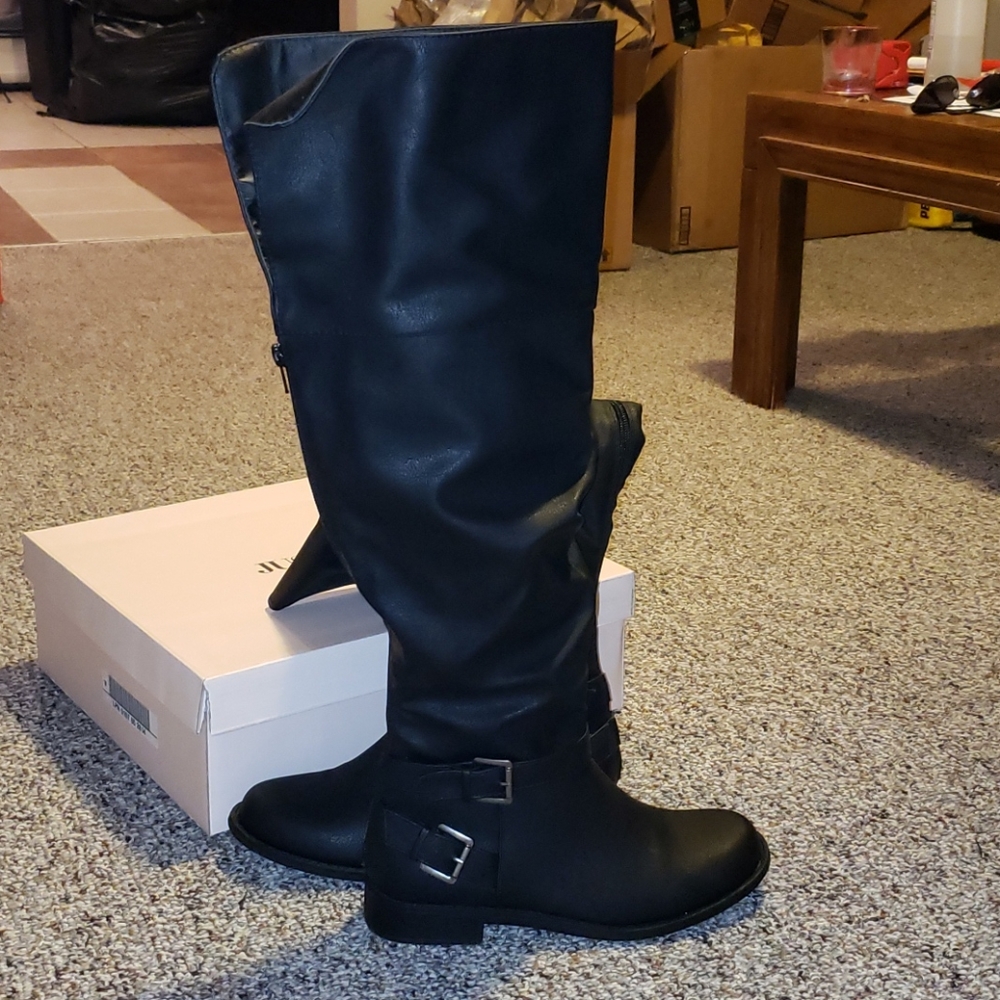 Tall over the calf boots